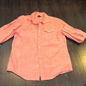 GAP Men's Casual Coral Button-Down Shirt
